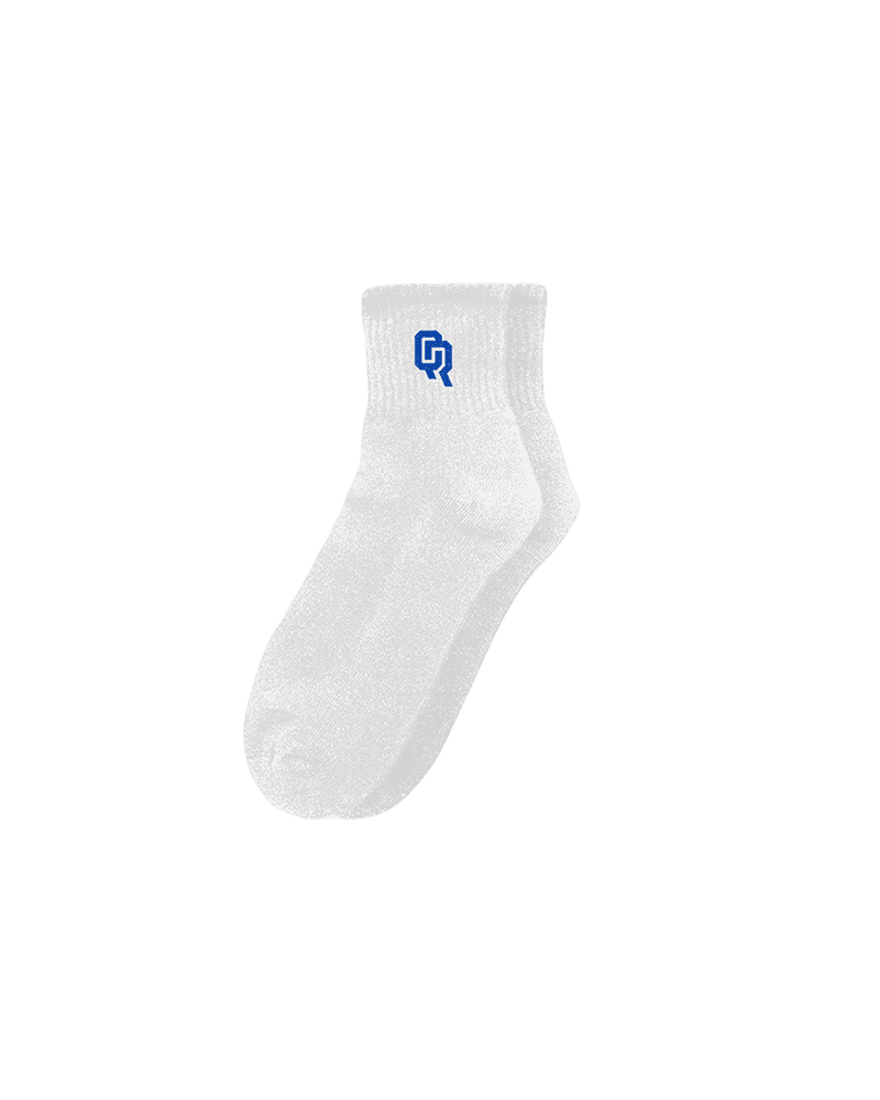 short socks QR white