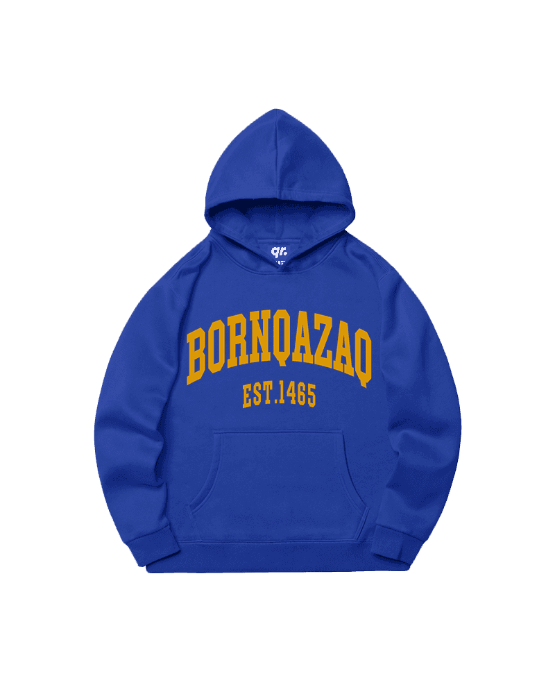 KIDS HOODIE  BORN QAZAQ BLUE