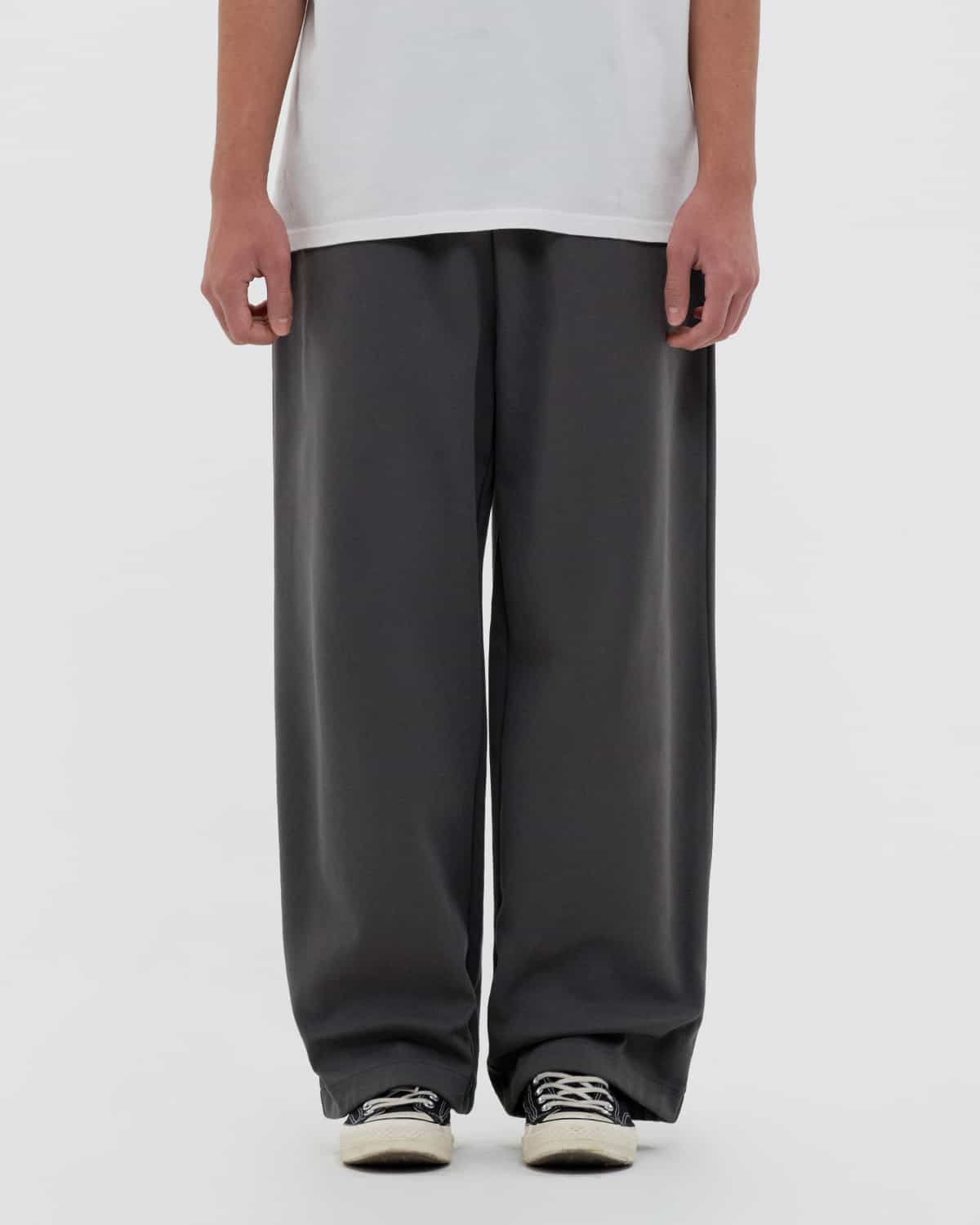 шалбар sweat basic қою сұр