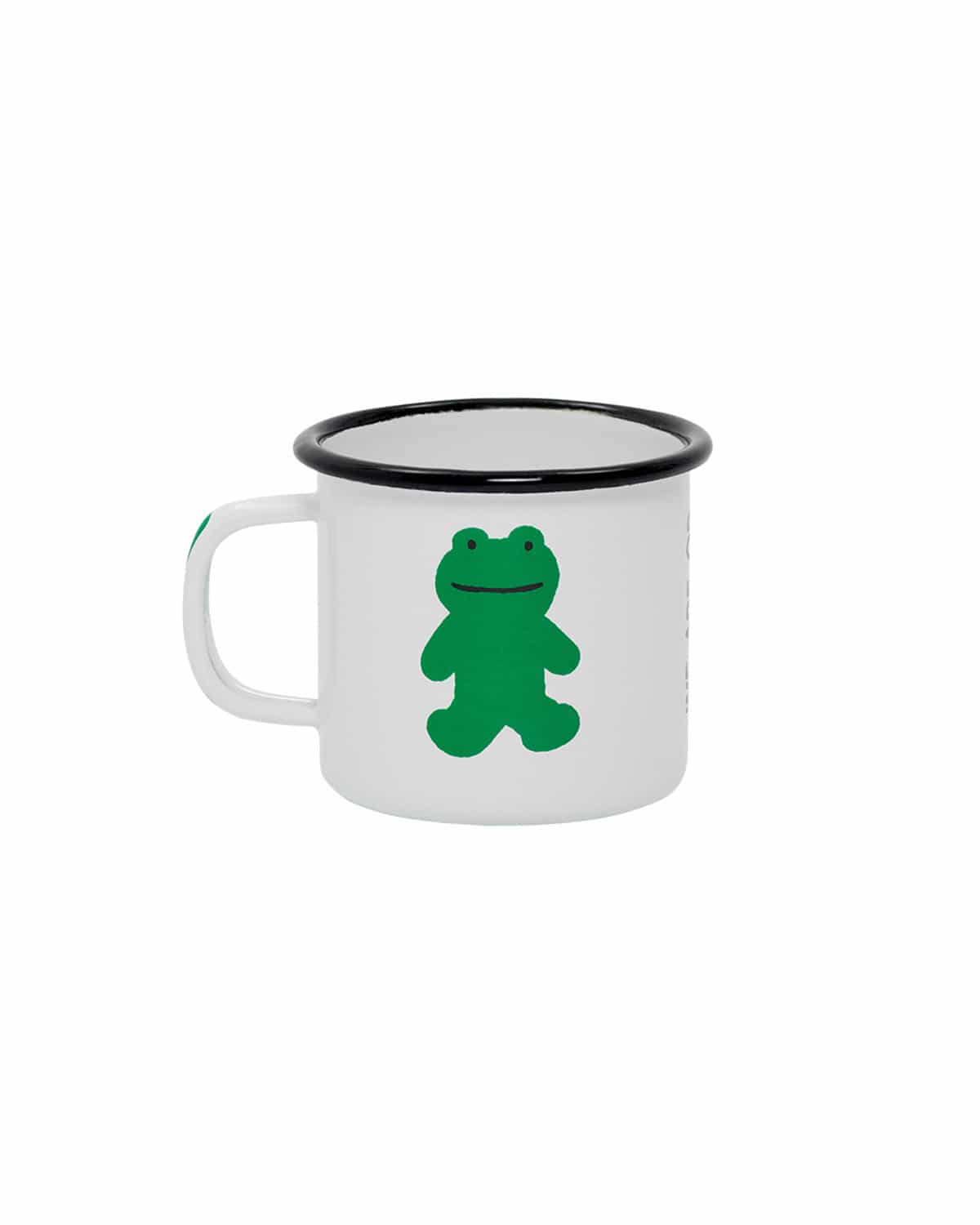 enamel mug FROG WHITE