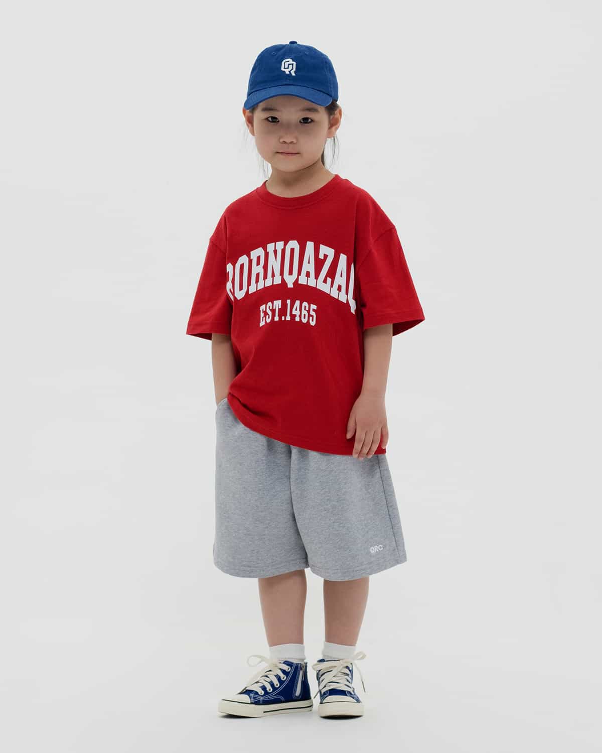 KIDS T-SHIRT BORN QAZAQ RED