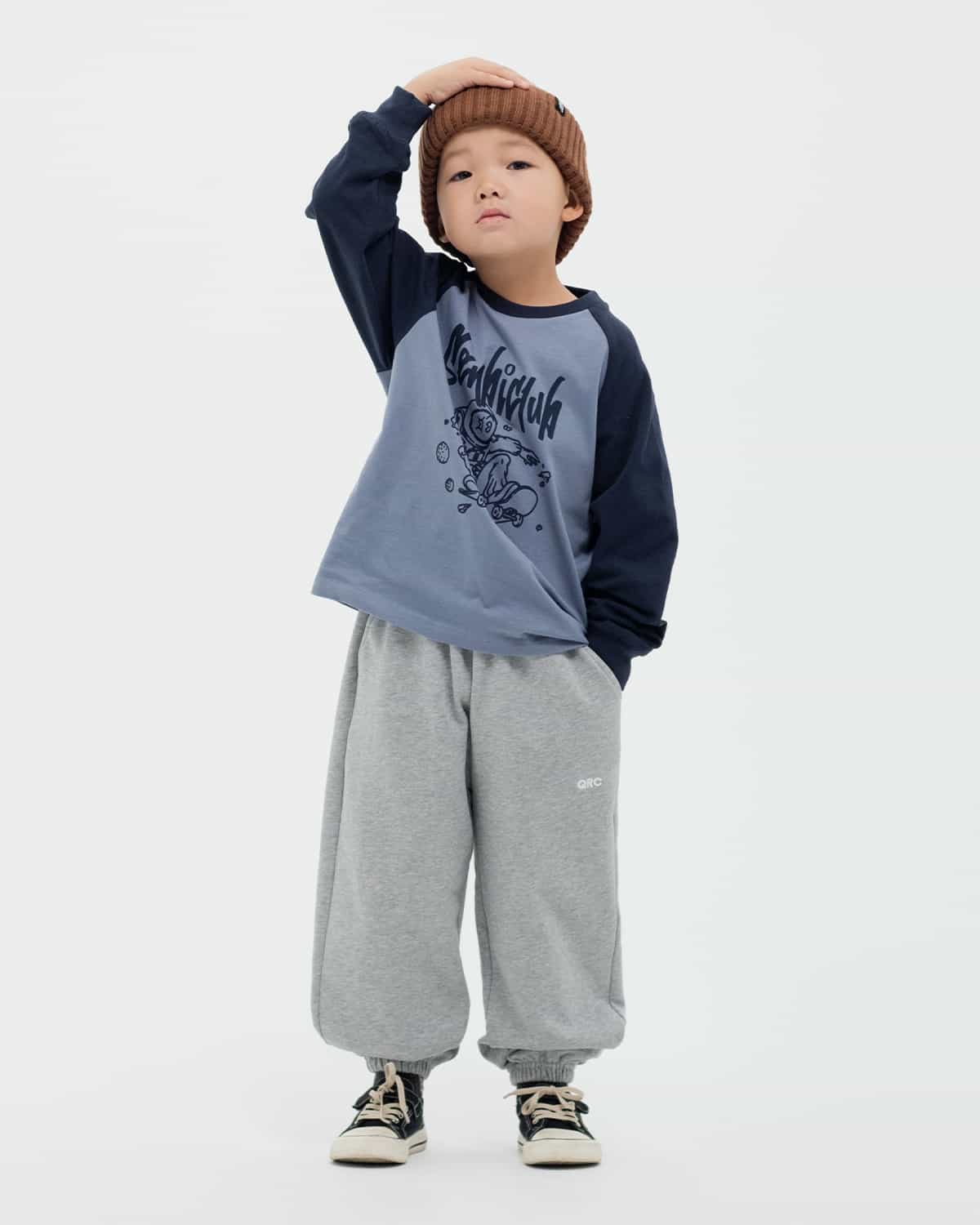 шалбар jogger basic qrc сұр меланж