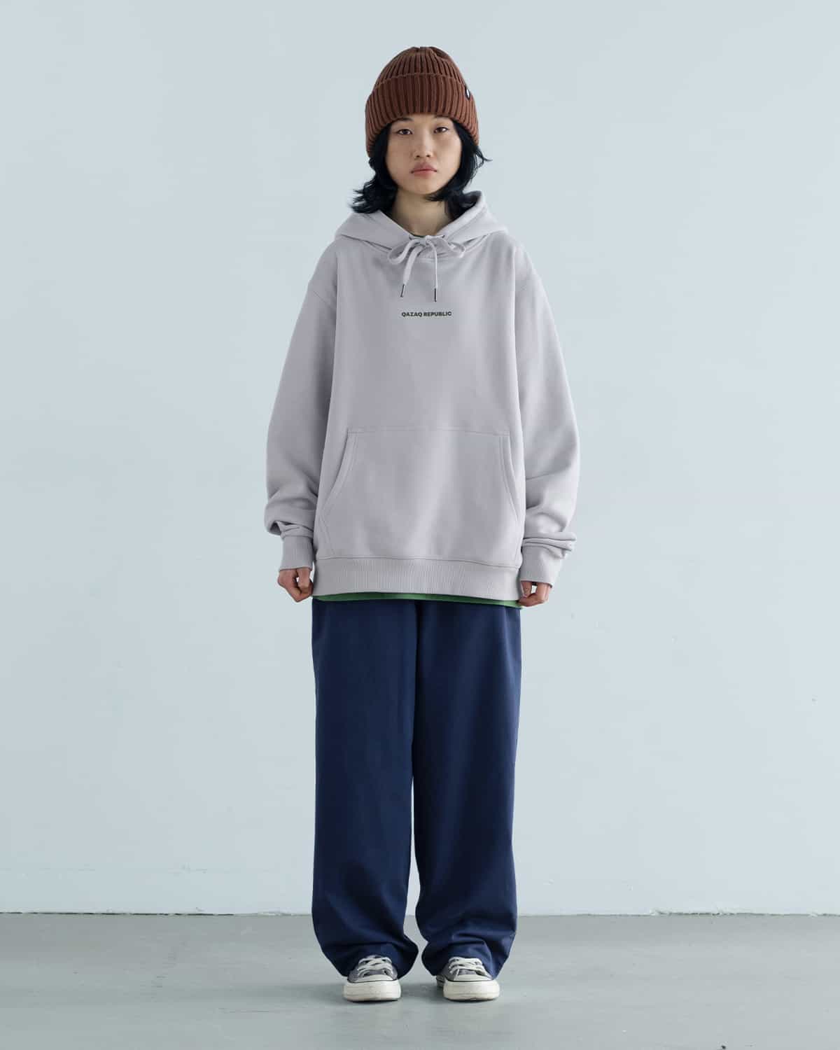 HOODIE QAZAQ REPUBLIC LIGHT GREY