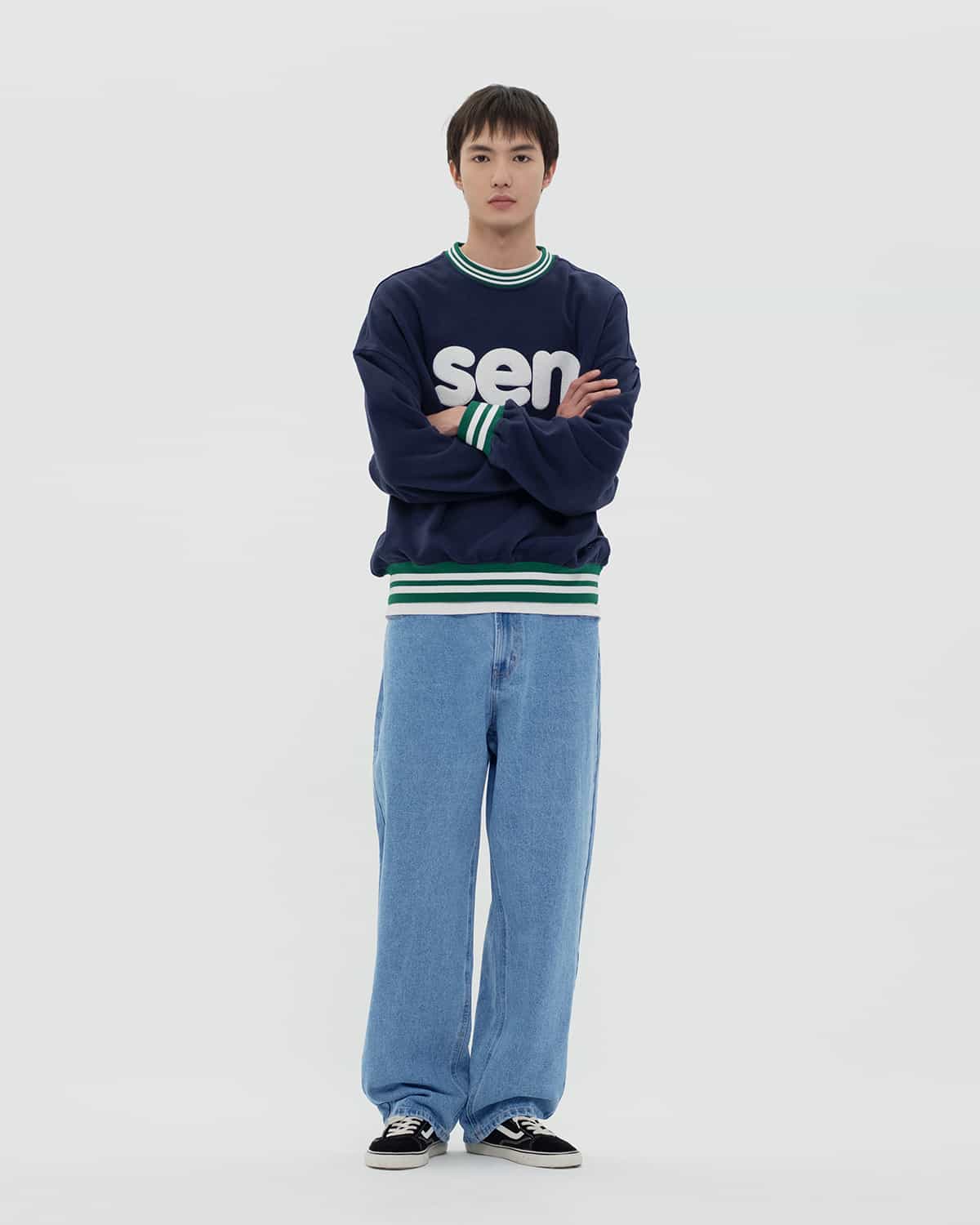 СВИТШОТ OVERFIT SEN ҚОЮ КӨК