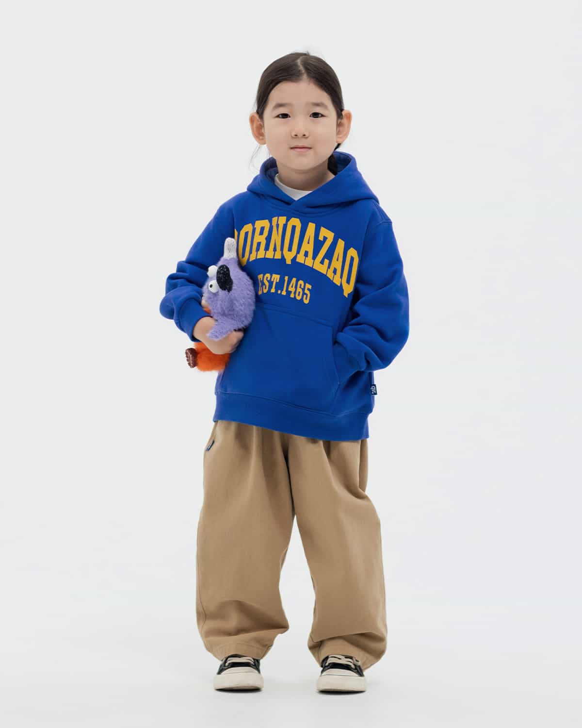 KIDS HOODIE  BORN QAZAQ BLUE