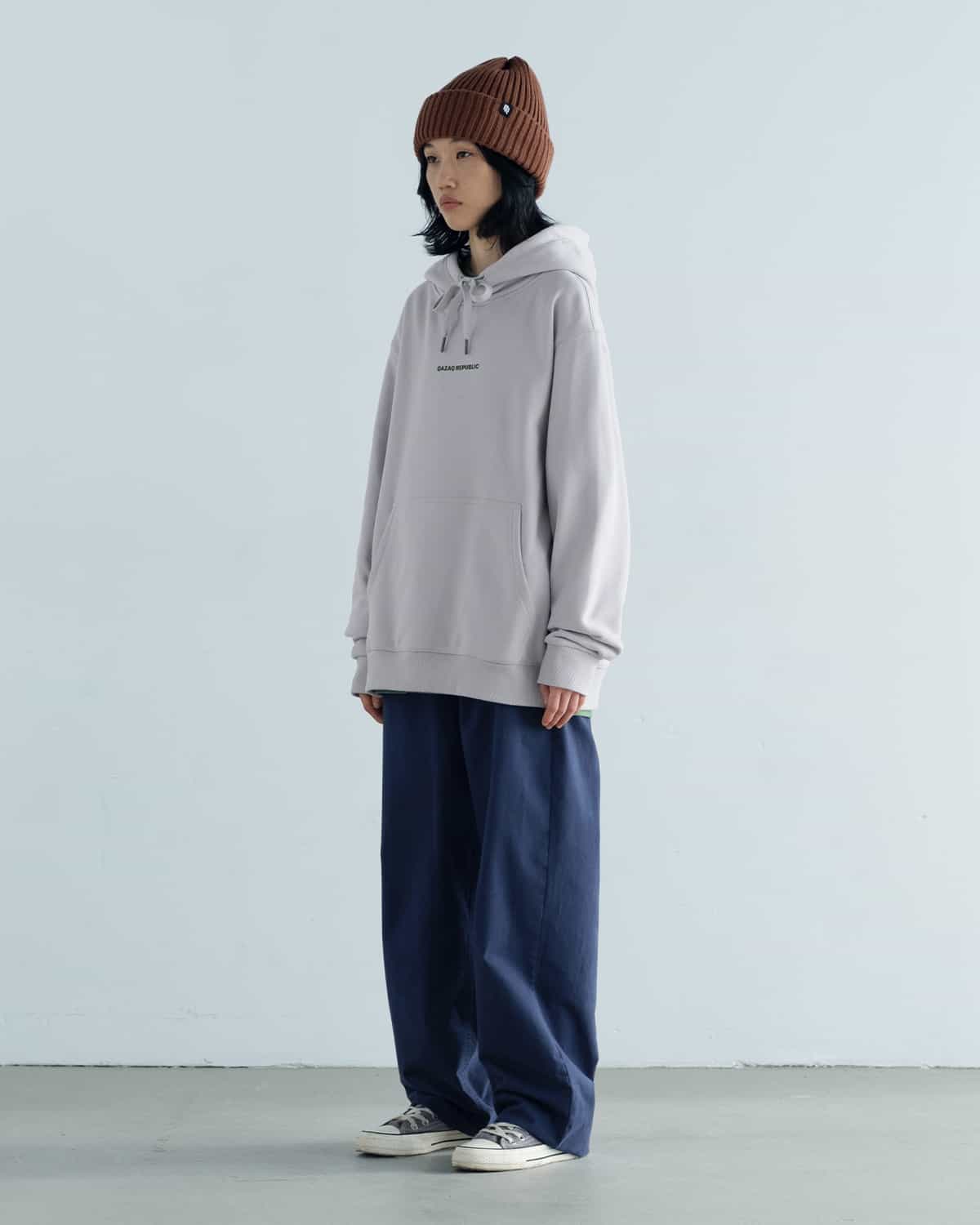 HOODIE QAZAQ REPUBLIC LIGHT GREY