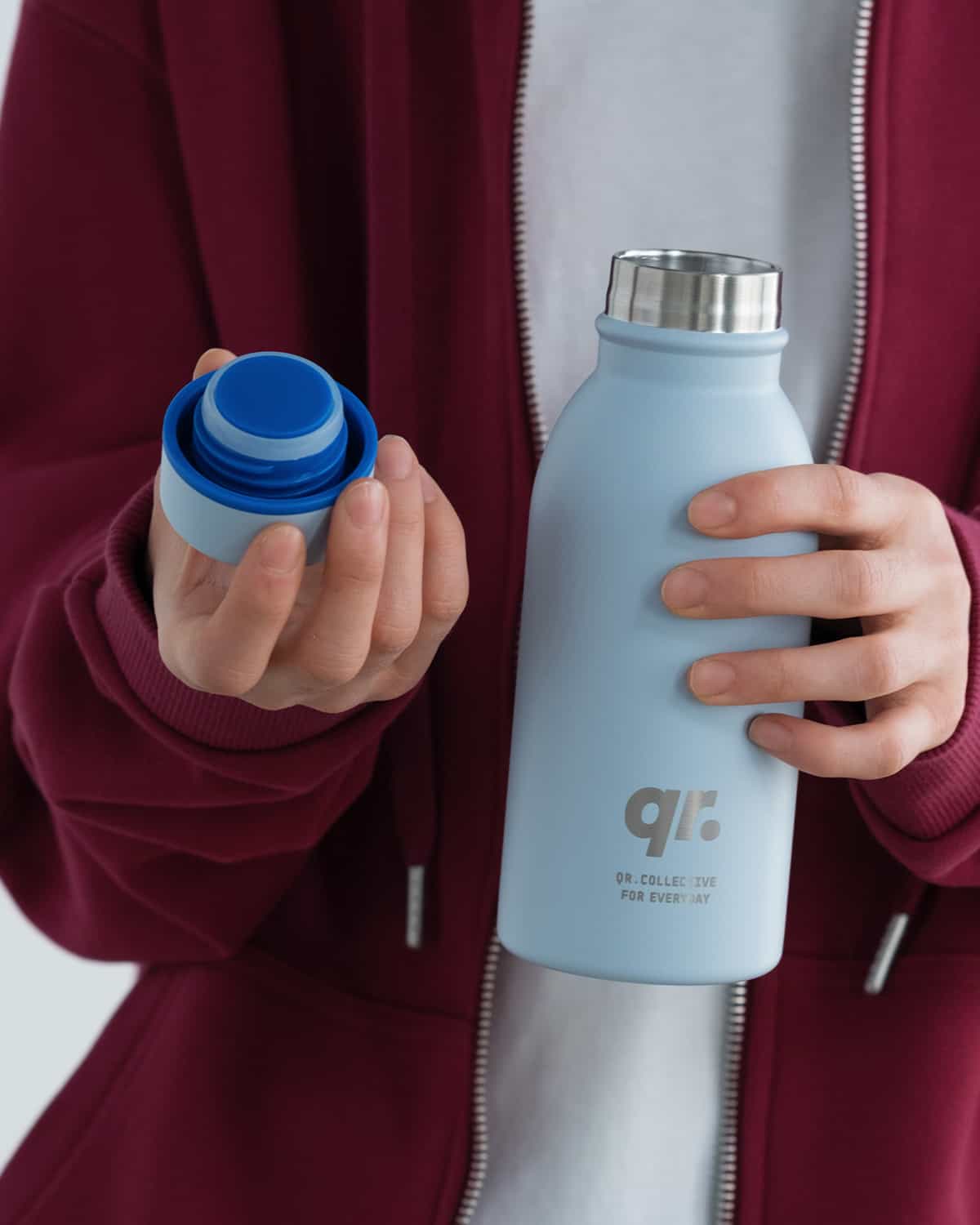 THERMO BOTTLE BOTELKE GREY-BLUE (350 ML)