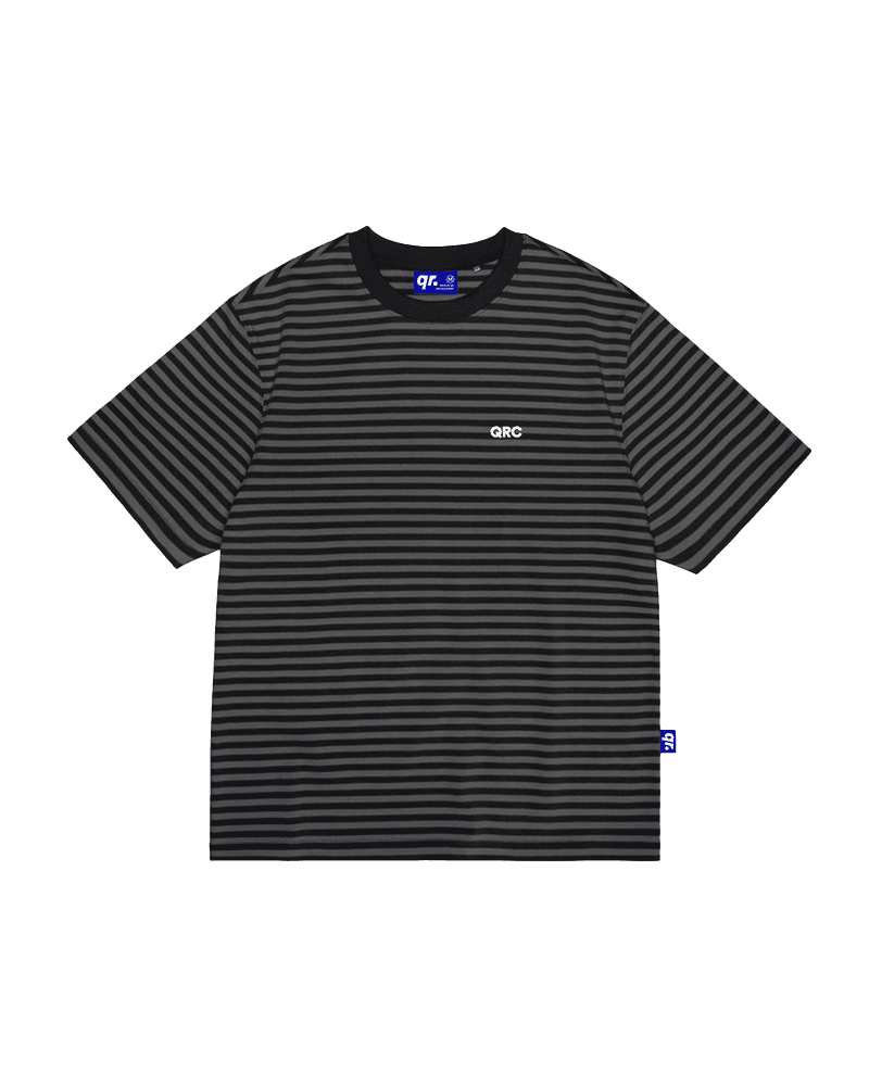 ФУТБОЛКА STRIPED ЧЁРНО-СЕРАЯ