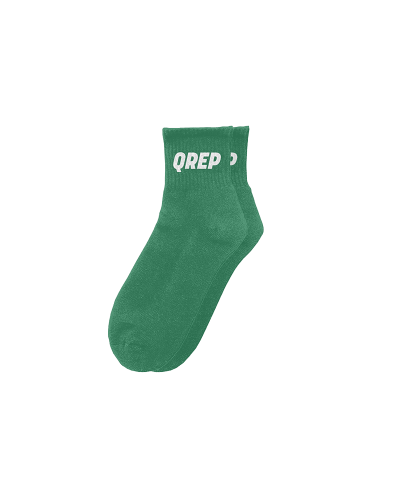 Носки короткие зелёные QREP22