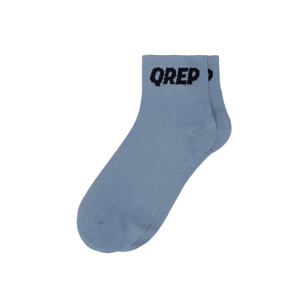 НОСКИ КОРОТКИЕ СЕРО-ГОЛУБЫЕ QREP