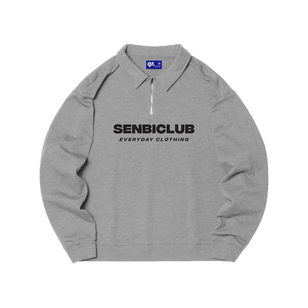 СВИТШОТ POLO SENBICLUB СЕРЫЙ МЕЛАНЖ