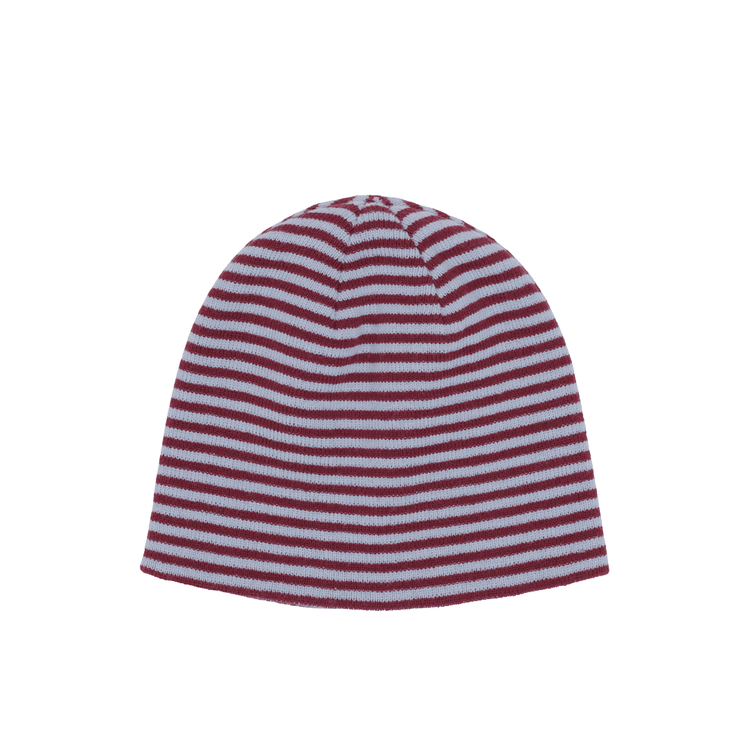 ШАПКА STRIPED БОРДОВО-ГОЛУБАЯ