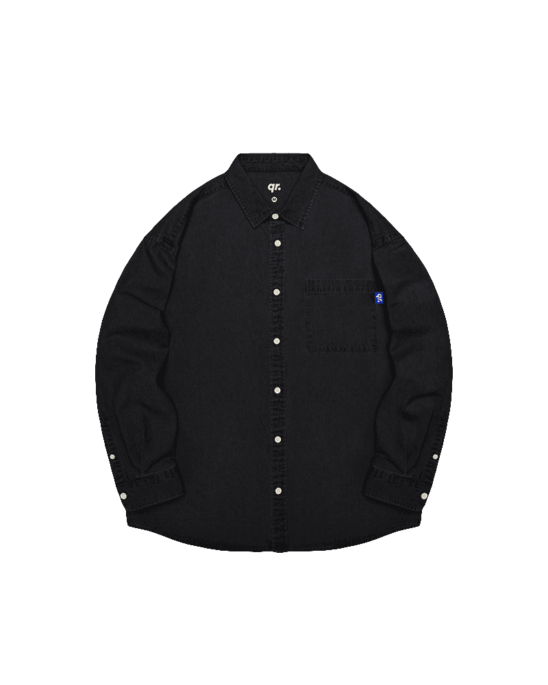 РУБАШКА DENIM ЧЁРНАЯ